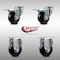 Service Caster 3 Inch SS Hard Rubber Wheel Swivel Top Plate Caster Lock Brake 2 Rigid SCC, 2PK SCC-SSTTL20S314-HRS-2-R-2 - alternate 7